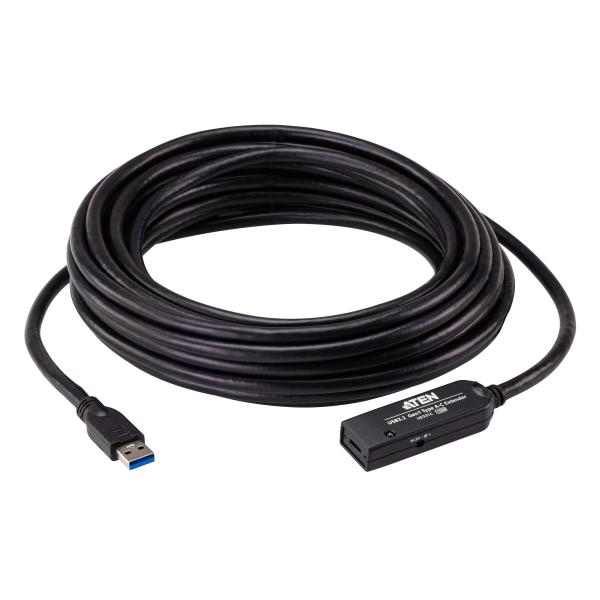 ATEN UE331C cavo USB USB 3.2 Gen 1 [3.1 Gen 1] 10 m USB A 5 Gbit/s Nero (ATEN UE331C - USB extension cable - USB [M] to 24 pin USB-C [F] - USB 3.2 Gen 1 - 10 m)