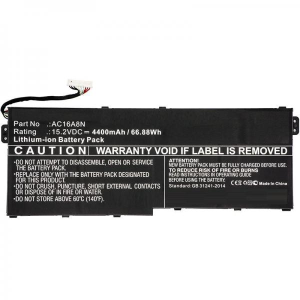 CoreParts MBXAC-BA0071 ricambio per laptop Batteria (Laptop Battery for Acer - 66.88Wh 15.2V 4400mAh 67Wh - Li-ion 15.2V 4400mAh Black, Aspire V17 Nitro, Aspire V17 Nitro BE, - Warranty: 12M)