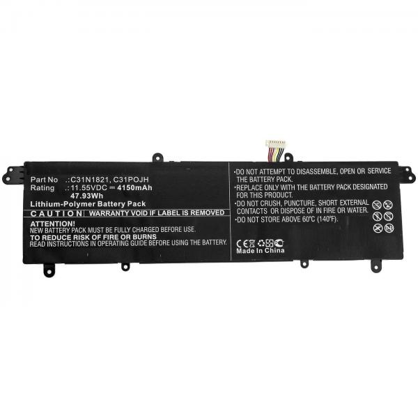 CoreParts MBXAS-BA0253 ricambio per laptop Batteria (Laptop Battery for Asus - 47.93Wh 11.55V 4150mAh 48Wh - Li-Pol 11.55V 4150mAh for ASUS, UX3000XN, UX392FA, UX392FN-2B, Vivobook 14 - Warranty: 12M