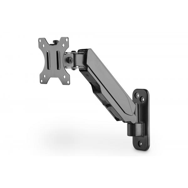 Digitus Porta monitor universale singolo con molla a gas, montaggio a parete (UNIVERSAL SINGLE MONITOR MOUNT - GASSPRING WALL MOUNT 17-32IN 8KG)