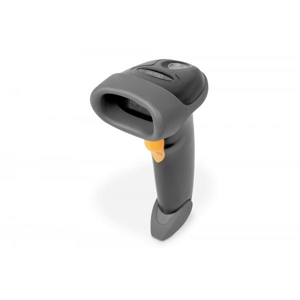 Digitus Lettore manuale di codici a barre 2D, a batteria, compatibile con Bluetooth e codice QR (2D BARCODE HAND SCANNER QR-CODE - BLUETOOTH WITH HOLDER.)