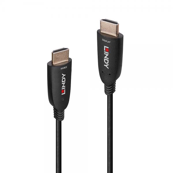 Lindy 38514 cavo HDMI 40 m HDMI tipo A [Standard] Nero (40M FIBRE OPTIC HYBRID HDMI - 8K60 CABLE)