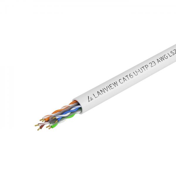 Lanview LVN122114 cavo di rete Bianco 305 m Cat6 U/UTP [UTP] (Cat6 U-UTP cable 4x2xAWG23 - LSZH white, B2ca 305m - Warranty: 300M)