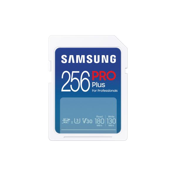 Samsung PRO Plus SD Card - Scheda di memoria 256GB [2023] (Samsung PRO Plus MB-SD256S - Scheda di memoria flash - 256 GB - Video Class V30 / UHS-I U3 / Class10 - UHS-I SDXC - bianco)