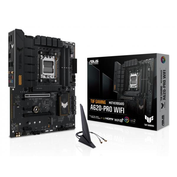 ASUS TUF GAMING A620-PRO WIFI AMD A620 Socket AM5 ATX (ASUS TUF GAMING A620-PRO WIFI - Motherboard - ATX - Socket AM5 - AMD A620 Chipset - USB 3.1 Gen 1, USB-C 3.2 Gen 1 - 2.5 Gigabit LAN, Wi-Fi 6, B