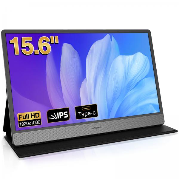 Koorui 15B1 Monitor PC 39,6 cm [15.6] 1920 x 1080 Pixel Full HD Grigio (Koorui 15B1 15.6' IPS Full HD 1920 x 1080 60Hz Portable)
