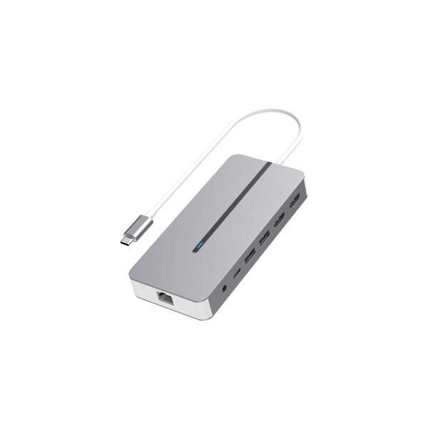 Hypertec ProDock HYP-USBCPD-M2 replicatore di porte e docking station per laptop Cablato USB 3.2 Gen 1 [3.1 Gen 1] Type-C Argento (Hypertec ProDock - Universal USB-C Dock for Windows and Apple MacBoo