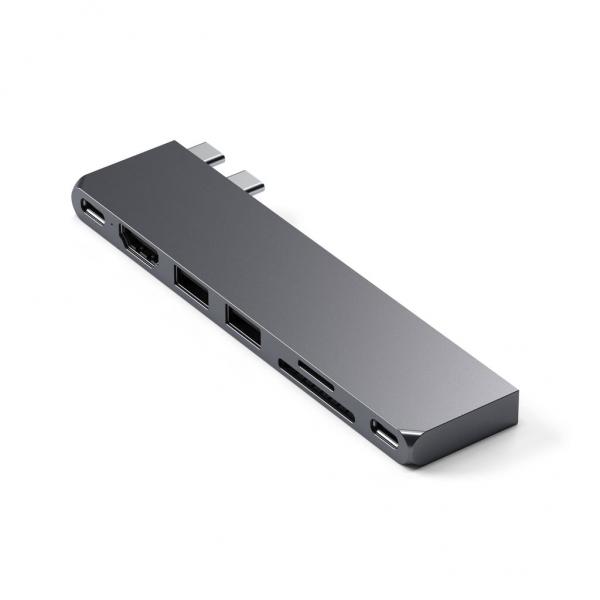 Satechi ST-HUCPHSM replicatore di porte e docking station per laptop USB 3.2 Gen 2 [3.1 Gen 2] Type-C Grigio (Satechi Pro Hub Slim - Space Gray)