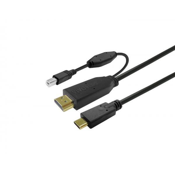 Vivolink PROUSBCHDMIUSBB7.5 cavo USB USB 3.2 Gen 1 [3.1 Gen 1] 7,5 m USB C Nero (Touchscreen Cable 7.5m Black - Warranty: 144M)