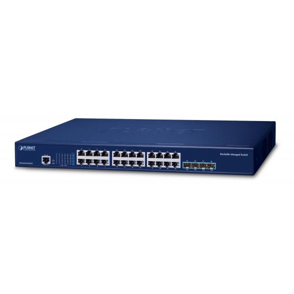 PLANET Layer 3 24-Port 10/100/1000T Gestito L3 Gigabit Ethernet [10/100/1000] 1U Blu (Layer 3 24-Port 10/100/1000T - + 4-Port 10G SFP+ Stackable - Managed Switch - Warranty: 36M)