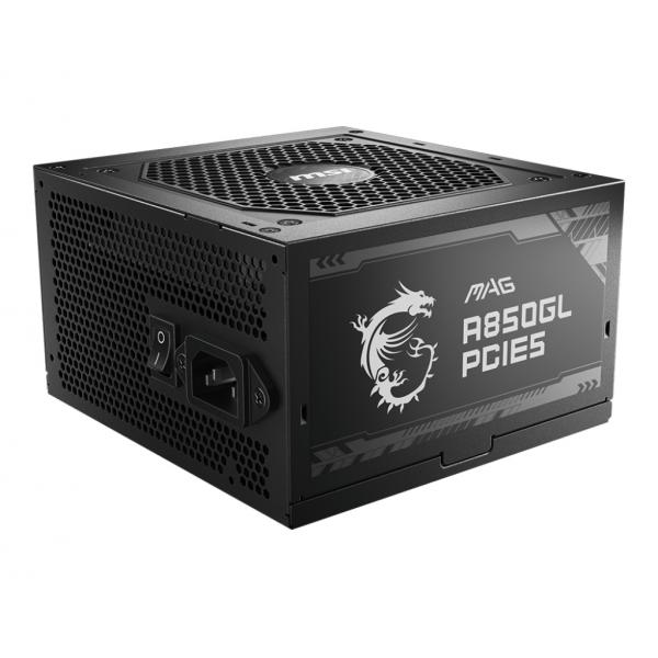 MSI MAG A850GL PCIE5 alimentatore per computer 850 W 20+4 pin ATX ATX Nero (MSI 850W GOLD F/MODULAR MAG A850GL PCIE5)