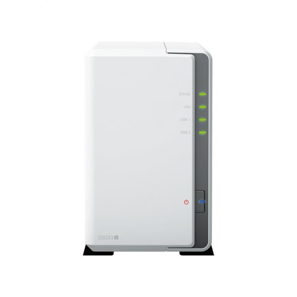 Synology DiskStation DS223J server NAS e di archiviazione Desktop Realtek RTD1619B 1 GB DDR4 0 TB DiskStation Manager Bianco (Synology DS223j 2 bay NAS - Realtek RTD1619B quad-core processor; 1GB non