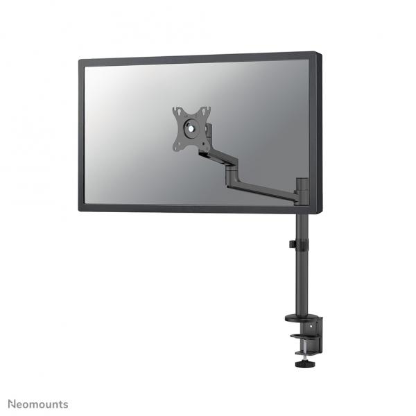 Neomounts DS60-425BL1 Braccio per monitor 17-27 - salvaspazio (Neomounts NEXT Lite DS60-425BL1 Single monitor arm - 17-27 - 0-8 kg - space saving T-Rex model - 100% plastic-free packaging - black [5Y