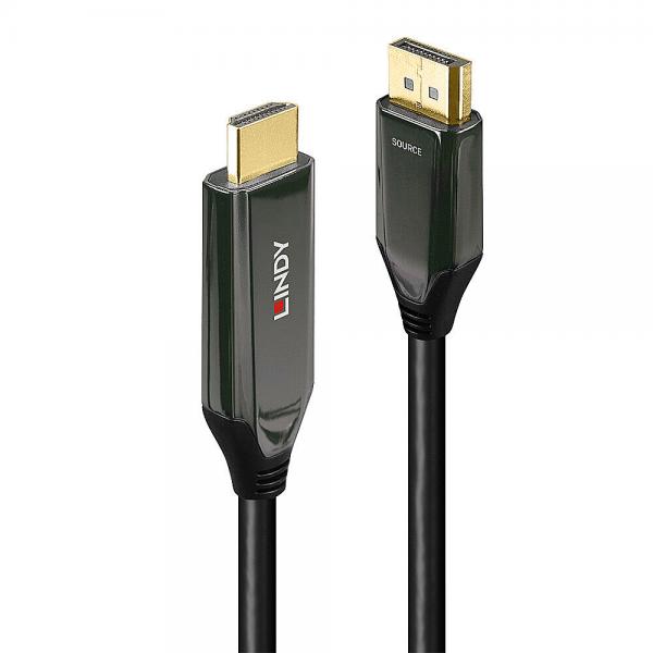 Lindy 40931 cavo e adattatore video 2 m HDMI tipo A [Standard] DisplayPort Nero (2M ACTIVE DISPLAYPORT 1.4 AN HDMI 8)