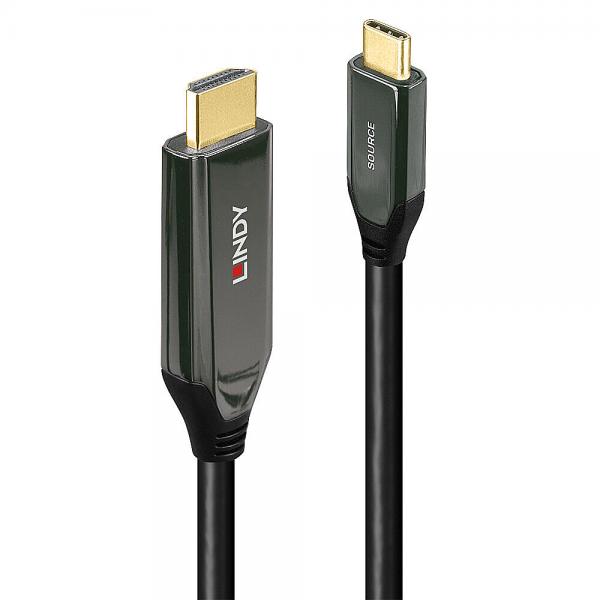 Lindy 43367 cavo e adattatore video 1 m USB tipo-C HDMI tipo A [Standard] Nero (1M USB TYPE C TO HDMI 8K60 - ADAPTER CABLE)