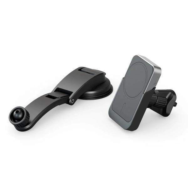 ALOGIC MSCCMDM Caricabatterie per dispositivi mobili Smartphone Nero USB Carica wireless Ricarica rapida Auto (ALOGIC Martrix Universal Magnetic Car)