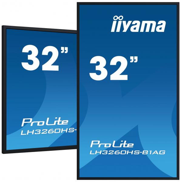 iiyama LH3260HS-B1AG visualizzatore di messaggi Pannello A digitale 80 cm [31.5] LED Wi-Fi 500 cd/m² Full HD Nero Processore integrato Android 11 24/7 (iiyama - 32' Full HD professional digital signa