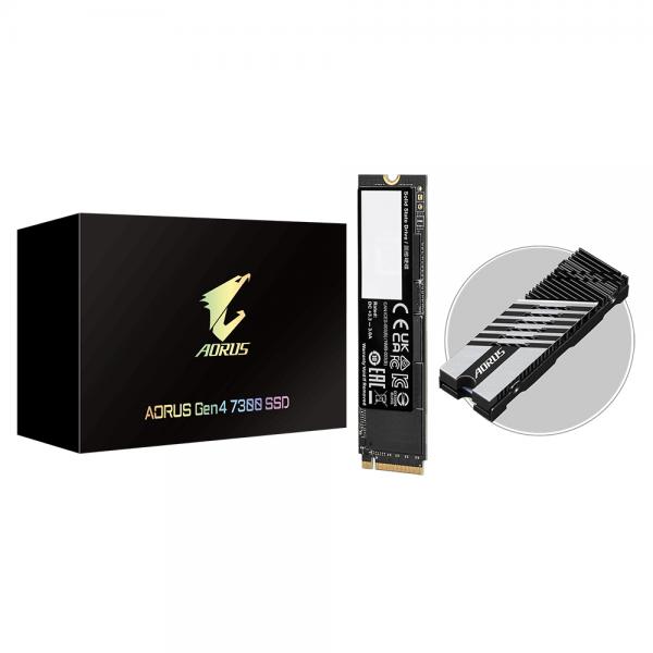 GIGABYTE AORUS Gen4 7300 SSD 2TB M.2 PCI Express 4.0 NVMe 3D TLC NAND (AORUS SSD GEN4 7300 M.2 PCIE 2TB)