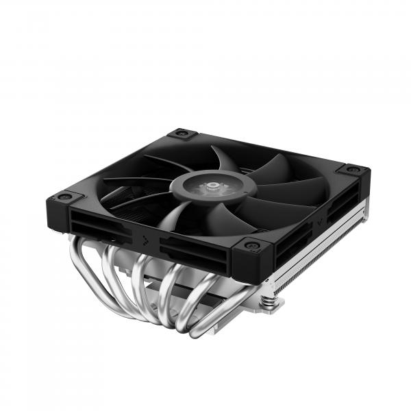 DeepCool AN600 Processore Raffreddatore d'aria 12 cm Alluminio, Nero 1 pz (DeepCool AN600 Low-Profile CPU Cooler, 1x 120mm PWM Fans, Aluminium Fins, Copper Base, 6x Heatpipes, Intel/AMD)
