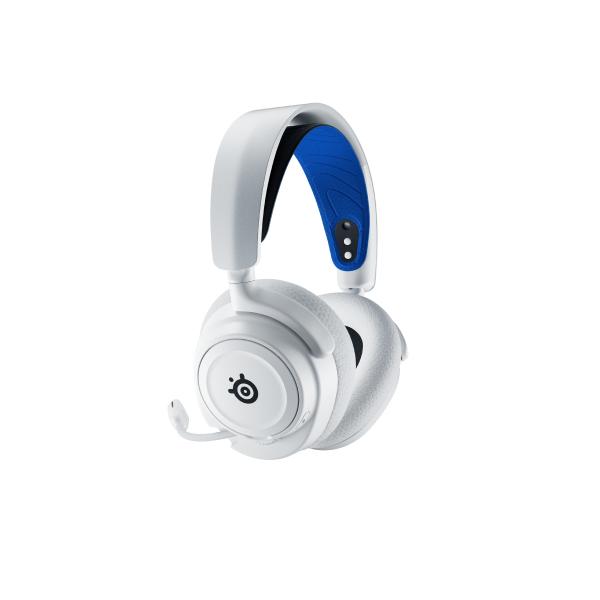 Steelseries ARCTIS NOVA 7P WHITE Auricolare Wireless A Padiglione Gaming Bluetooth Blu, Bianco (STEELSERIES ARCTIS NOVA 7P WIRELESS 61561 for Supports PS4, PC - White)