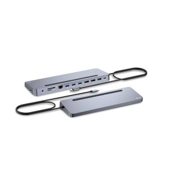 i-tec USB-C Metal Ergonomic 3x 4K Display Docking Station + Power Delivery 100 W (I-TEC USB-C ERGO 3X LCD DOCK - METAL ERGONOMIC 4K DOCK PD 100 W)