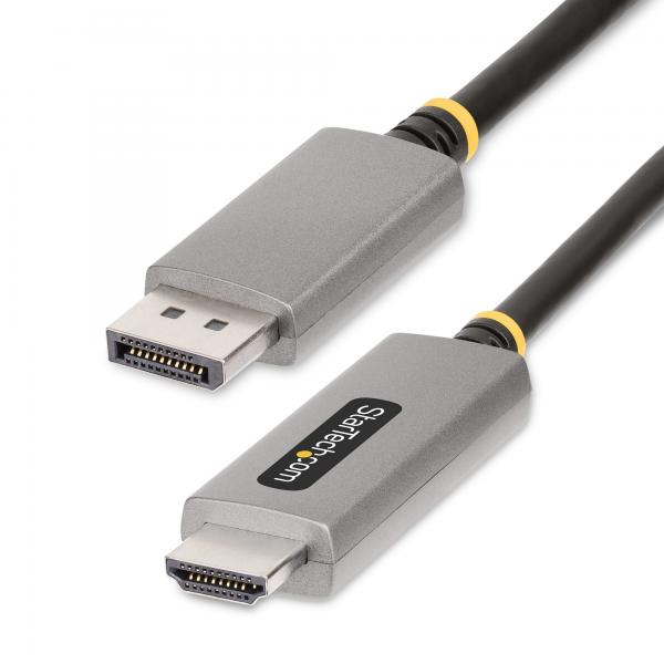 StarTech.com Cavo adattatore DisplayPort HDMI da 2 m, 8K 60Hz, 4K 144Hz, HDR10, Convertitore video attivo da DisplayPort 1.4 a HDMI 2.1, Da desktop DisplayPort a monitor HDMI, M/M - Cavo DP a HDMI (2