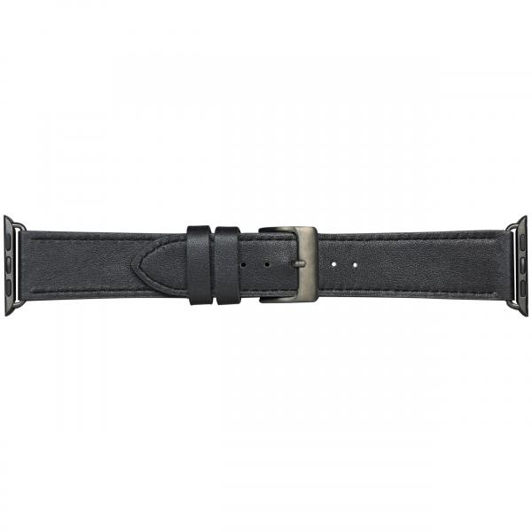dbramante1928 Copenhagen Band Nero, Grigio Pelle (dbramante1928 Copenhagen - Cinturino per orologio per smartwatch - grigio spazio/nero - per Apple Watch Herm?s Series 9, SE 3, Series 10, Series 11,