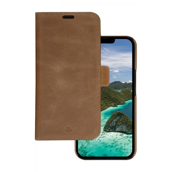 dbramante1928 Lynge custodia per cellulare 17 cm [6.7] Custodia a libro Marrone chiaro (Lynge iPhone 14 Max, Tan [ECO])