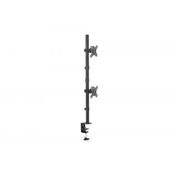 Digitus Doppio supporto verticale per monitor, 2x 32, 2x 8 kg (MONITOR VERTICAL MOUNT 17-32IN - 8 KG CLAMP OR GROMMET MOUNT)
