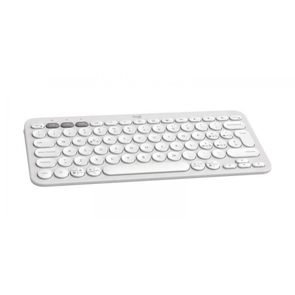Logitech Pebble Keys 2 K380s tastiera Bluetooth [bianco] (Logitech Pebble Keys 2 K380s - Tastiera - senza fili - Bluetooth LE - QWERTY - italiana - tonal white)