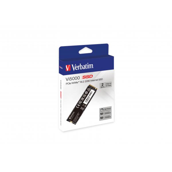 Verbatim Vi5000 2 TB M.2 PCI Express 4.0 NVMe 3D NAND (Verbatim VI5000 PCIE4 NVME M.2 SSD 2TB)