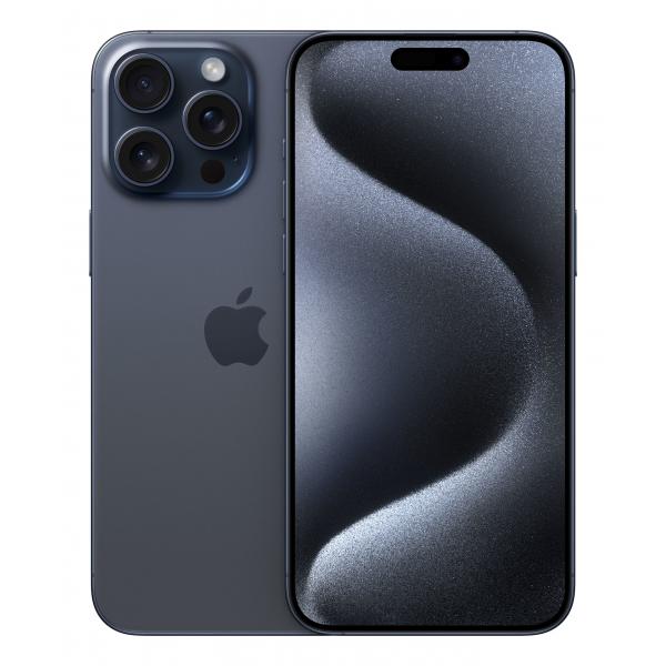 Apple iPhone 15 Pro Max 17 cm [6.7] Doppia SIM iOS 17 5G USB tipo-C 256 GB Titanio, Blu (Apple iPhone 15 Pro Max 256GB blue titanium)