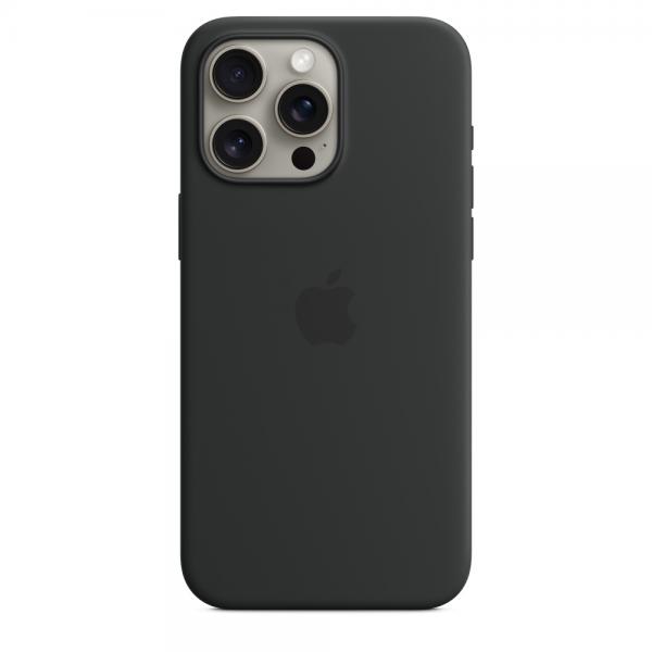 Apple Custodia MagSafe in silicone per iPhone 15 Pro Max - Nero (IPHONE 15 PRO MAX SI CASE BLACK)