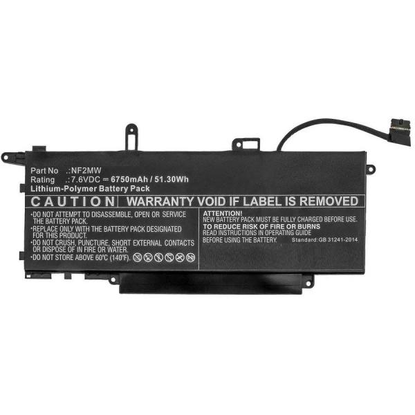 CoreParts MBXDE-BA0227 ricambio per laptop Batteria (Laptop Battery for Dell - 51.30Wh 7.6V 6750mAh 51Wh - Li-Po 7.6V 6750mAh Black for Latitude 7310 2-in-1, Latitude 7400 2-in-1, - Warranty: 12M)