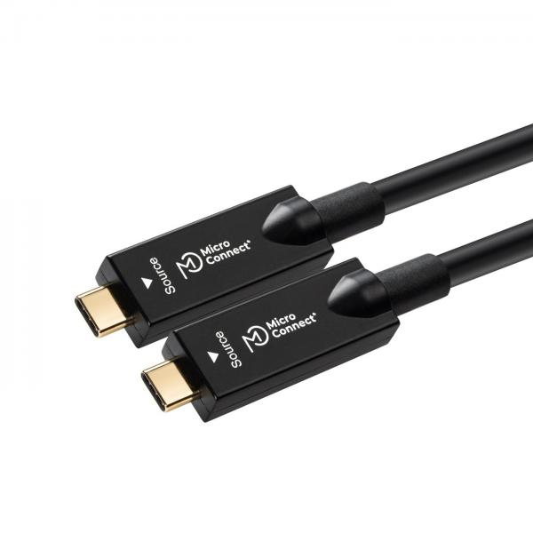Microconnect USB3.2CC15OP cavo USB USB 3.2 Gen 2 [3.1 Gen 2] 15 m USB C Nero (USB-C to USB-C Cable 15m - Premium, 100W, 20Gbps, 4K60Hz - Warranty: 24M)