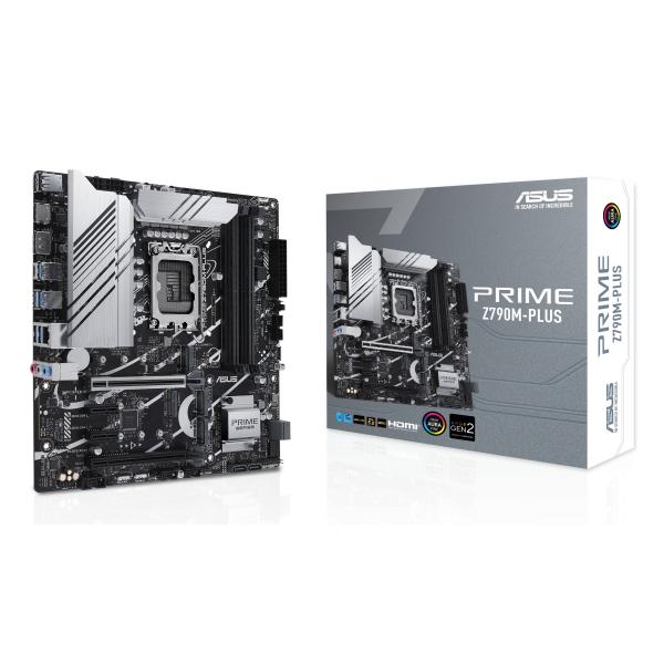 ASUS PRIME Z790M-PLUS Intel Z790 LGA 1700 micro ATX (ASUS PRIME Z790M-PLUS - Motherboard - micro ATX - LGA1700 Socket - Z790 Chipset - USB-C 3.2 Gen 2x2, USB-C 3.2 Gen 1, USB 3.2 Gen 2, USB 3.2 Gen 1