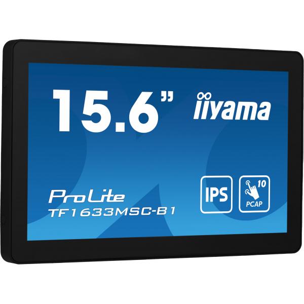 iiyama ProLite TF1633MSC-B1 Monitor PC 39,6 cm [15.6] 1920 x 1080 Pixel Full HD Touch screen Nero (iiyama ProLite TF1633MSC-B1 computer monitor 15.6')