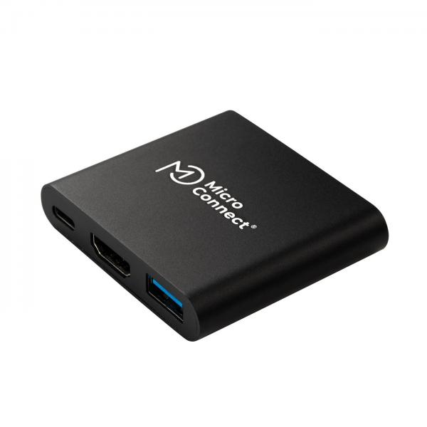 Microconnect MC-HUBAV1 replicatore di porte e docking station per laptop Bianco (Premium USB-C hub to USB 3.0, - HDMI, USB-C - Warranty: 300M)