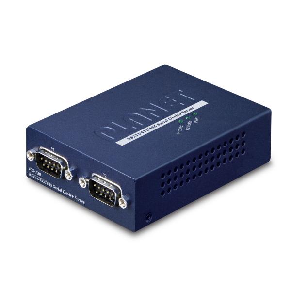 PLANET 2-Port RS232/422/485 Serial server seriale (2-Port RS232/422/485 Serial - Device Server 2-Port - RS232/422/485 Serial, 10/100Base-T[X], 5.5 mA, 97 x 70 x 26 mm, 189 g, -10 - 60 - Warranty: 36M