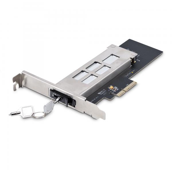 StarTech.com Rack rimovibile per SSD M.2 NVMe a PCIe x4 / Backplane mobile per slot di espansione PCI Express, Installazione senza attrezzi, Alloggiamento PCIe 4.0/3.0 Hot-Swap, Blocco a chiave (M.2