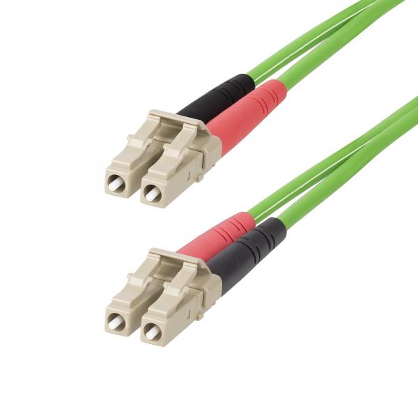 StarTech.com Cavo in Fibra Ottica Multimodale da LC a LC [UPC] OM5 da 10m, Cavo Patch Duplex LOMMF 50/125µm, VCSEL, 40G/100G, Insensibile alla piegatura, Bassa perdita di inserzione, Bretella ottica