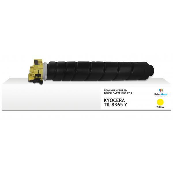 PrintMate K40418F6 cartuccia toner 1 pz Compatibile Giallo (REMANUFACTURED YELLOW TONER TK-8365Y 12000P YIELD)