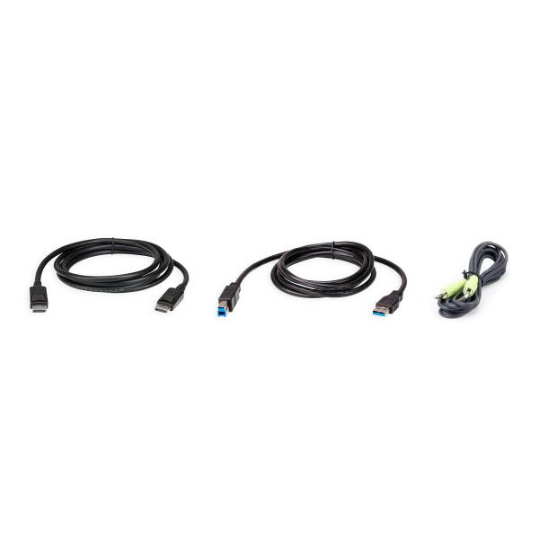 ATEN 2L-7D02UDPX3 cavo per tastiera, video e mouse Nero 1,8 m (ATEN 2L-7D02UDPX3 - Keyboard / video / mouse [KVM] cable kit - 2 m - for ATEN CS19208, CS19216) - Versione UK