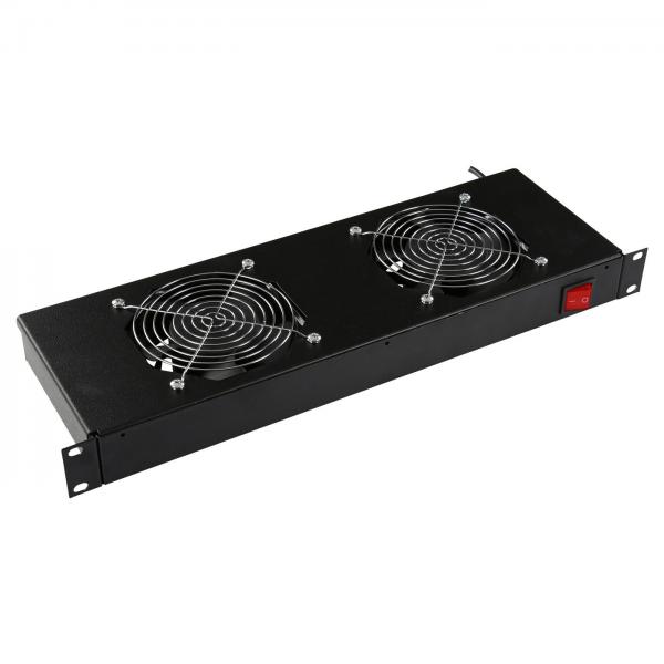 Lanview RAF310BL porta accessori (2 FANS, ANALOG THERMOSTAT - RACK MOUNT FAN MODULE 1U - Warranty: 24M)