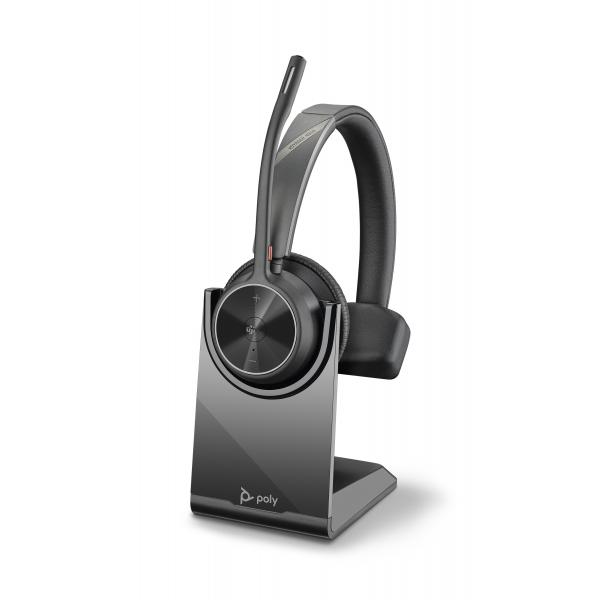 POLY Voyager 4310 UC Auricolare Wireless A Padiglione Ufficio USB tipo A Bluetooth Base di ricarica Nero (Voyager 4310 UC Headset - Wireless Head-band Offic POLY - Voyager 4310 UC, Wireless, Office/C