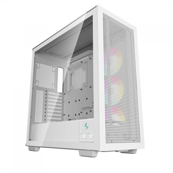 DeepCool Morpheus WH Tower Bianco (DeepCool Morpheus Case, Gaming, White, Full Tower, 4 x USB 3.0 / 1 x USB Type-C, Tempered Glass Side Window Panel, 1x 420mm ARGB side fan, Mini-ITX / M-ATX / ATX /