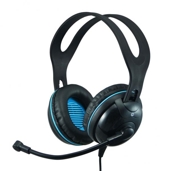 Andrea Communications EDU-455 Auricolare Cablato A Padiglione Ufficio USB tipo A Nero, Blu (Andrea Communications EDU-455 Binaural Headset; USB [1Year warranty])