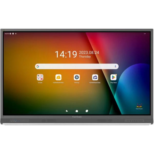 Viewsonic IFP6552-2F visualizzatore di messaggi Pannello piatto per segnaletica digitale 165,1 cm [65] LCD 450 cd/m² 4K Ultra HD Nero Touch screen Processore integrato Android (ViewSonic ViewBoard IF