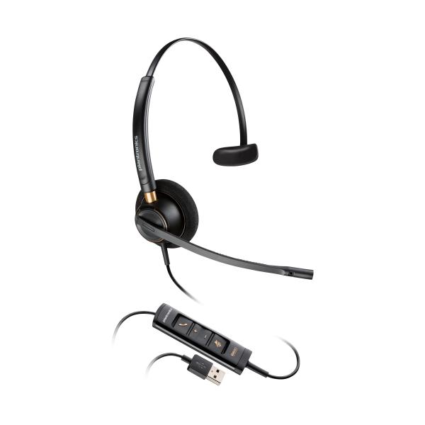 HP Poly EncorePro 515-M - EncorePro 500 series - headset - on-ear - wired - USB-A - black - Certified for Microsoft Teams