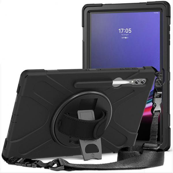 eSTUFF ES681859-BULK custodia per tablet Nero (Galaxy Tab S10 Ultra/S9 - Ultra/S8 Ultra AUSTIN - Defender without built-in screen protector. Black - Warranty: 24M)
